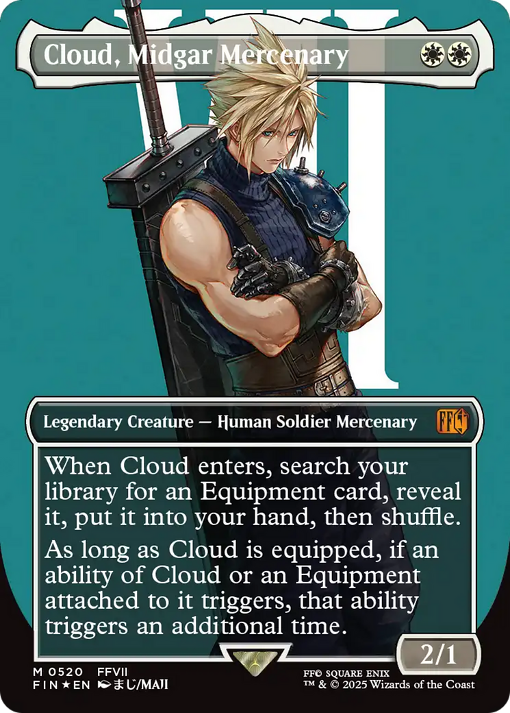Cloud, Midgar Mercenary (Borderless) (Surge Foil) [FINAL FANTASY] | Good Games Modbury