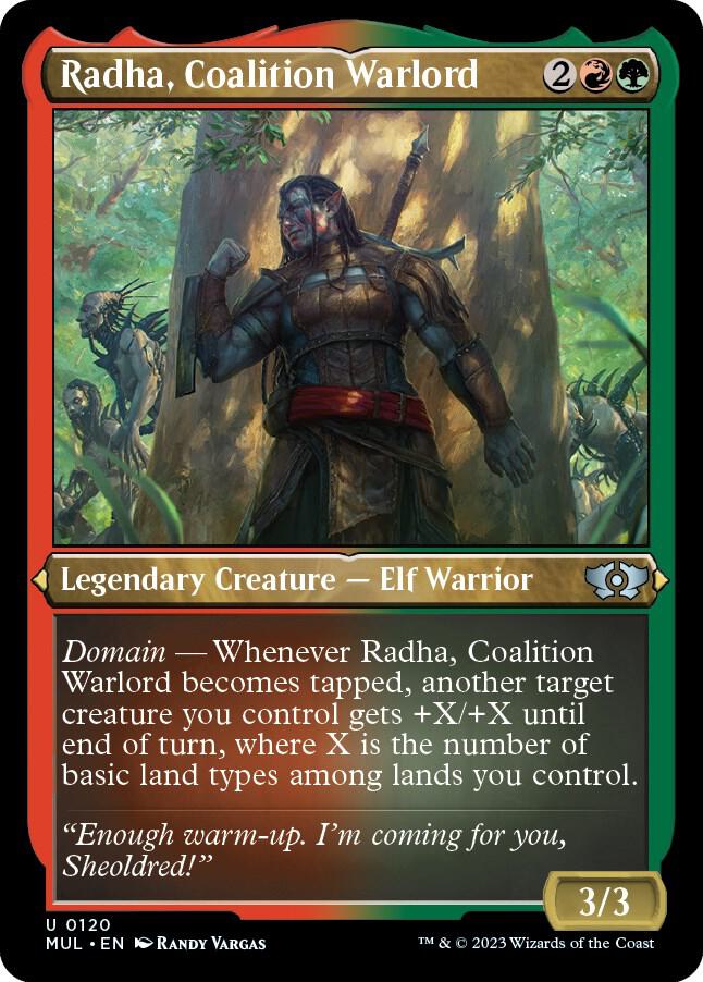 Radha, Coalition Warlord 120/65 (March of the Machine: Multiverse Legends)  - Etched Foil | Good Games Modbury