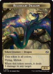 Reliquary Dragon // Dragon (0011) Double-Sided Token [Tarkir: Dragonstorm Tokens] | Good Games Modbury