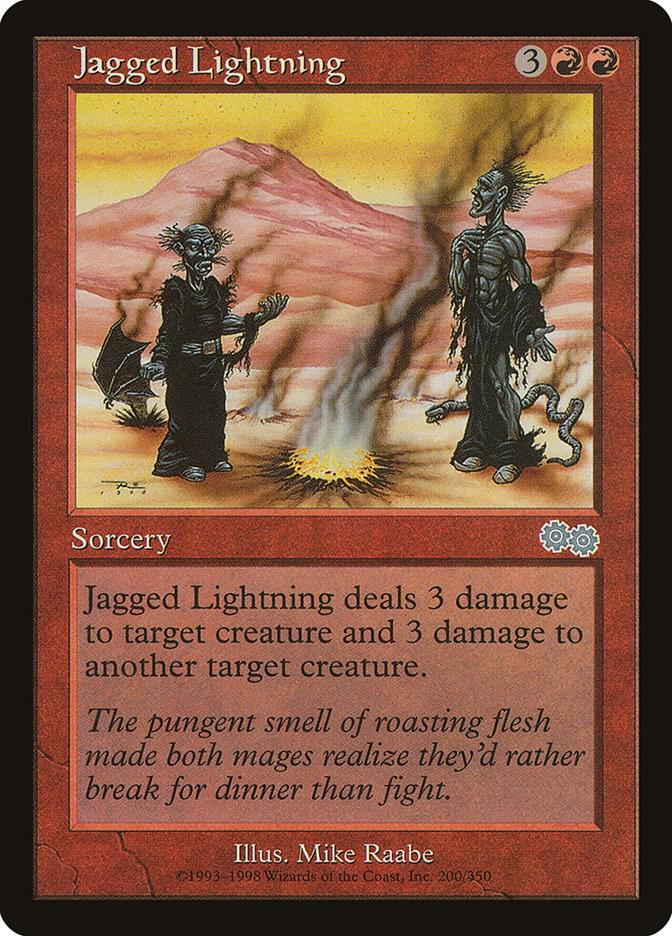 Jagged Lightning 200/350 (Urza's Saga)  | Good Games Modbury
