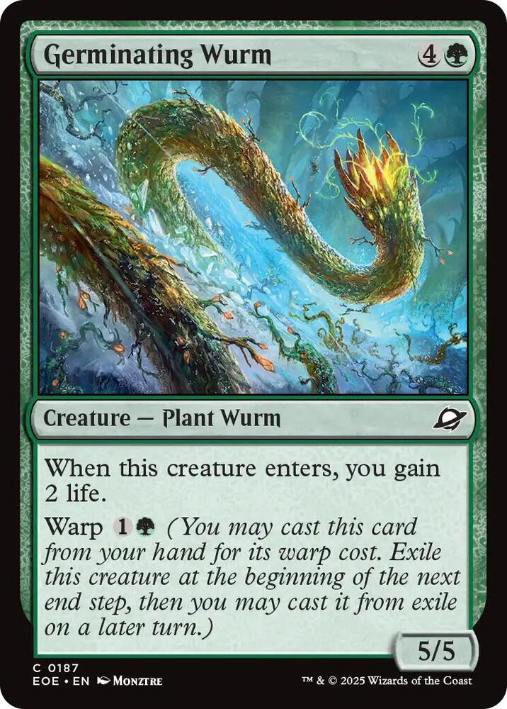 Germinating Wurm 187/276 (Edge of Eternities)  | Good Games Modbury