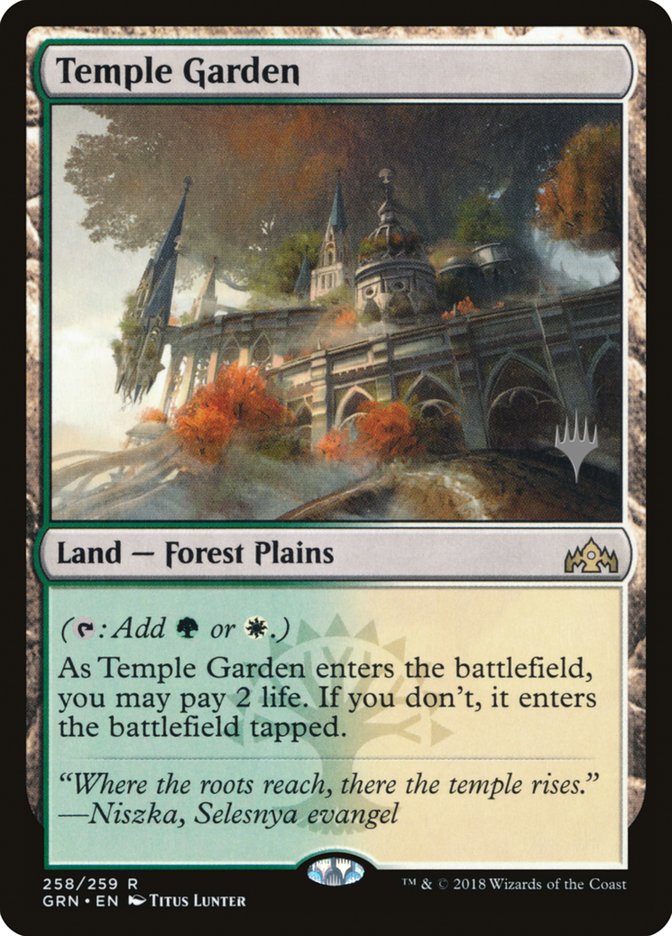 Temple Garden (Promo Pack) [Guilds of Ravnica Promos] | Good Games Modbury