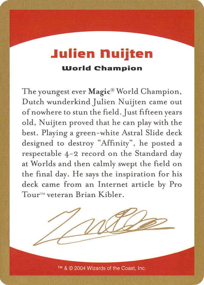 Julien Nuijten Bio [World Championship Decks 2004] | Good Games Modbury