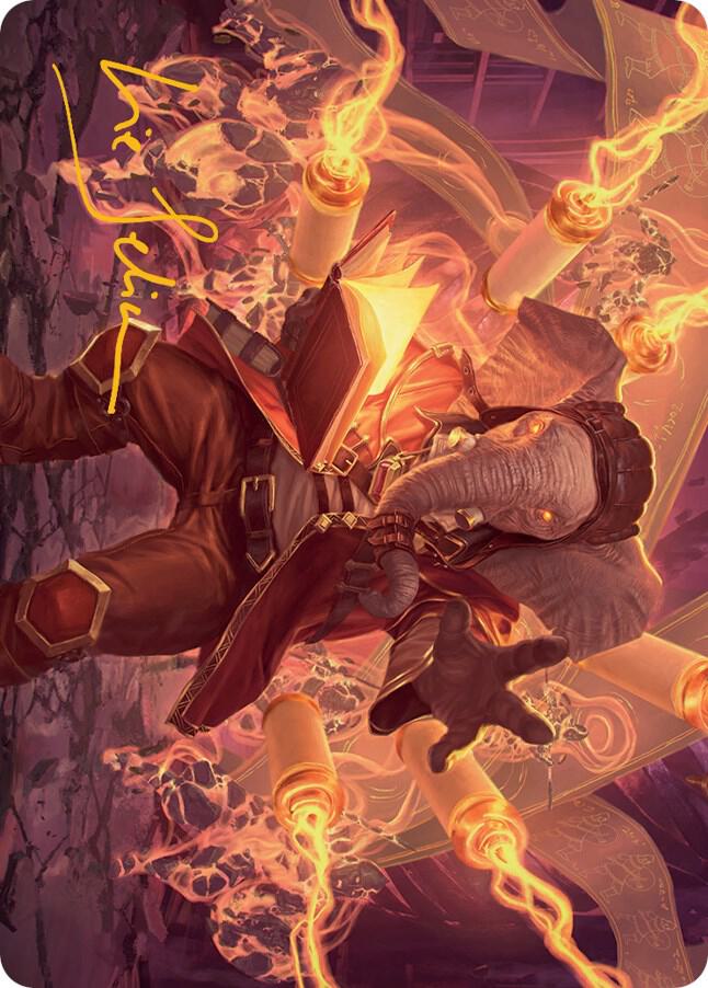Quintorius Loremaster Art Card 52 81 Gold Stamped Signature 52 (Art Series: March of the Machine)  | Good Games Modbury