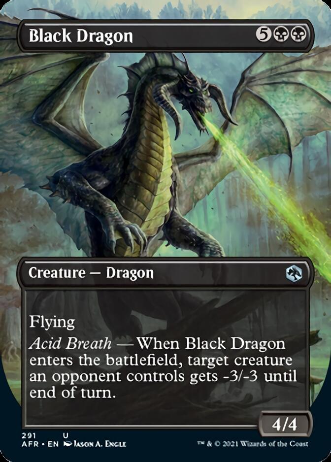 Black Dragon (Borderless Alternate Art) [Dungeons & Dragons: Adventures in the Forgotten Realms] | Good Games Modbury