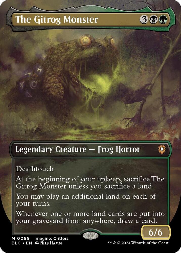 The Gitrog Monster 88 (Commander: Bloomburrow)  - Borderless Foil | Good Games Modbury