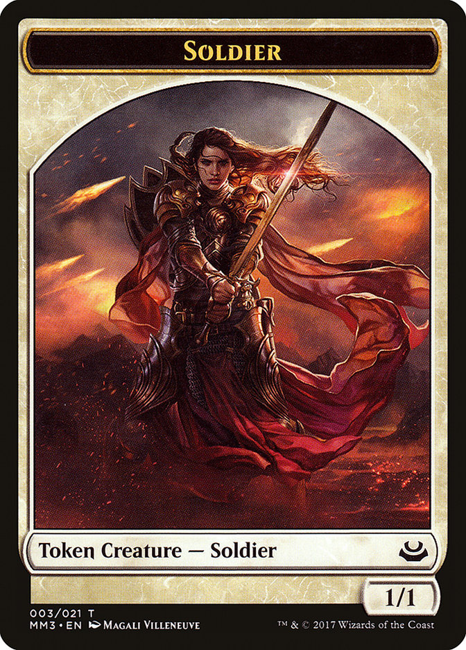 Soldier Token (003/021) [Modern Masters 2017 Tokens] | Good Games Modbury