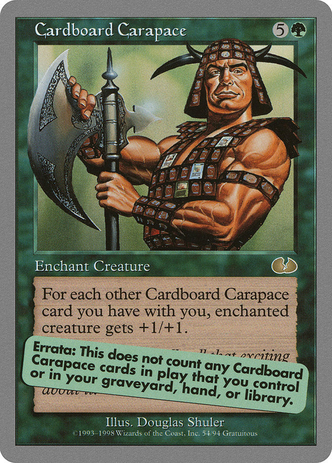 Cardboard Carapace 54/94 (Unglued)  | Good Games Modbury