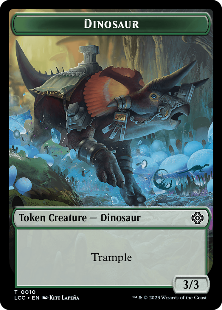 Elephant // Dinosaur (0010) Double-Sided Token [The Lost Caverns of Ixalan Commander Tokens] | Good Games Modbury