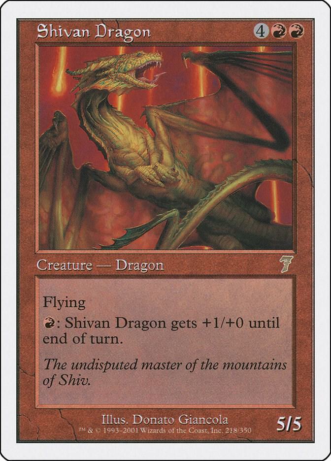 Shivan Dragon 218/350 (7th Edition)  | Good Games Modbury