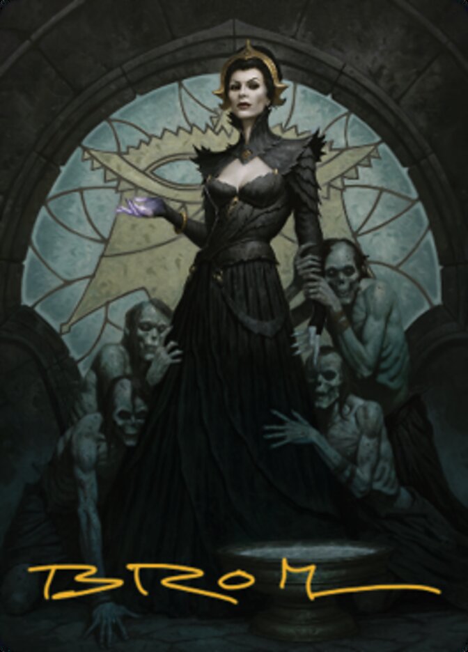 Liliana of the Veil Art Card (Gold-Stamped Signature) [Dominaria United Art Series] | Good Games Modbury