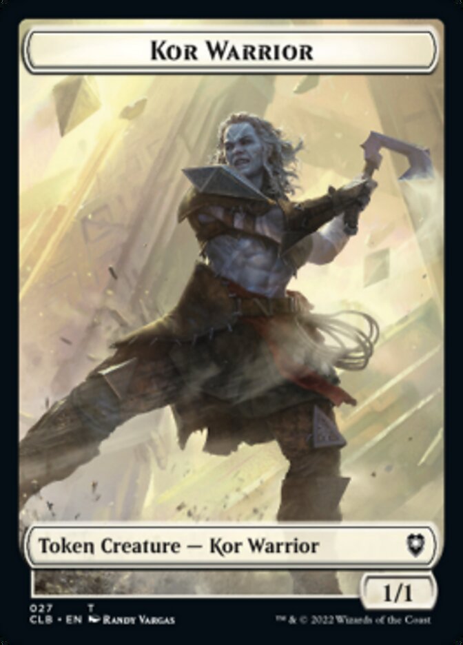 Kor Warrior // Treasure Double-Sided Token [Commander Legends: Battle for Baldur's Gate Tokens] | Good Games Modbury