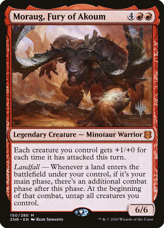 Moraug, Fury of Akoum (Promo Pack) [Zendikar Rising Promos] | Good Games Modbury