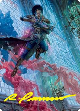 Kaya Geist Hunter Art Card Gold Stamped Signature 3 (Art Series: Innistrad: Crimson Vow)  | Good Games Modbury