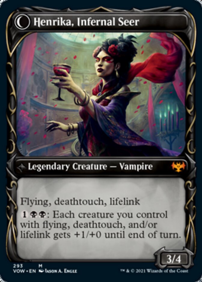 Henrika Domnathi // Henrika, Infernal Seer (Showcase Fang Frame) [Innistrad: Crimson Vow] | Good Games Modbury