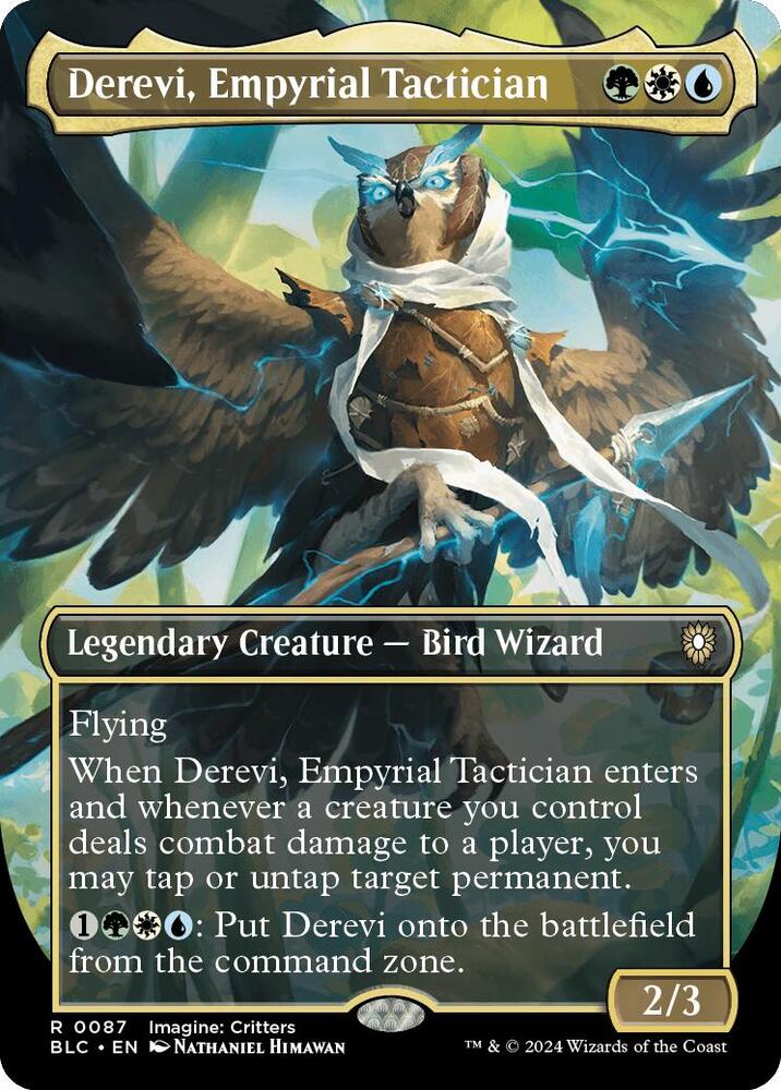 Derevi, Empyrial Tactician 87 (Commander: Bloomburrow)  - Borderless Foil | Good Games Modbury