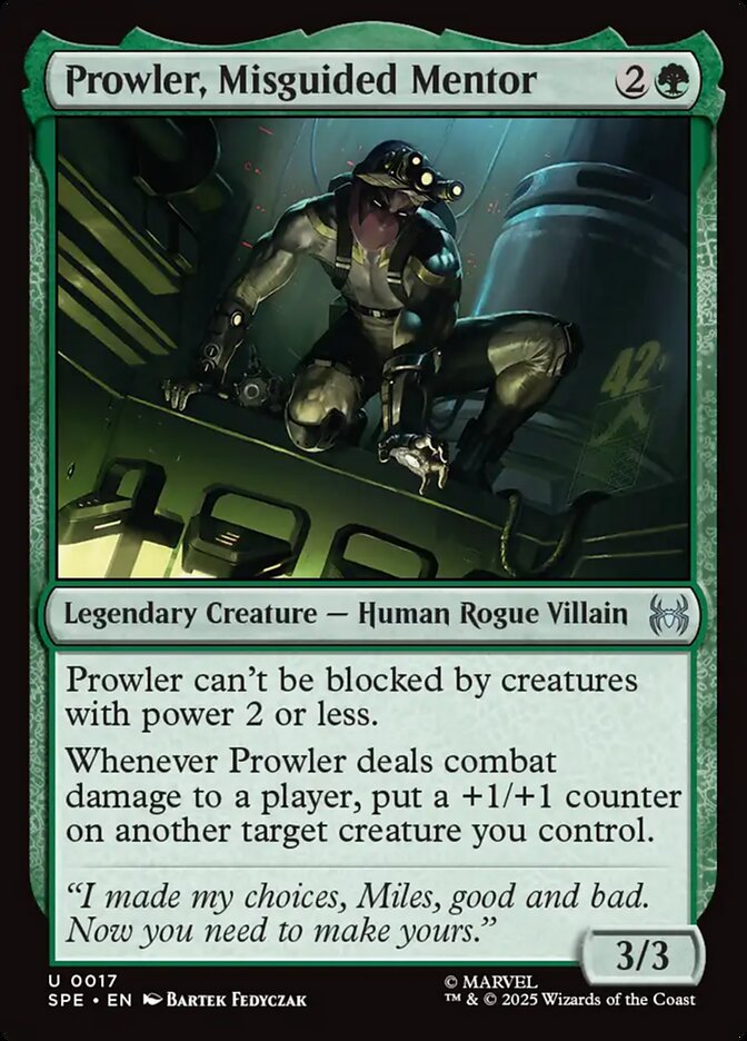 Prowler, Misguided Mentor 17/20 (Marvel's Spider-Man: Eternal-Legal)  - Foil | Good Games Modbury