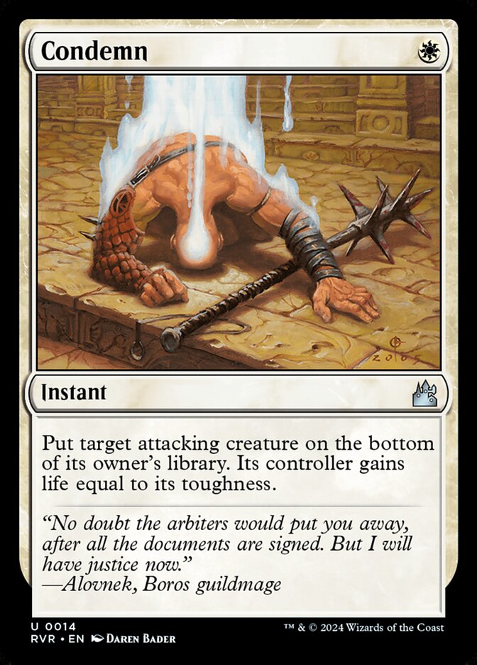 Condemn 14/291 (Ravnica Remastered)  - Foil | Good Games Modbury