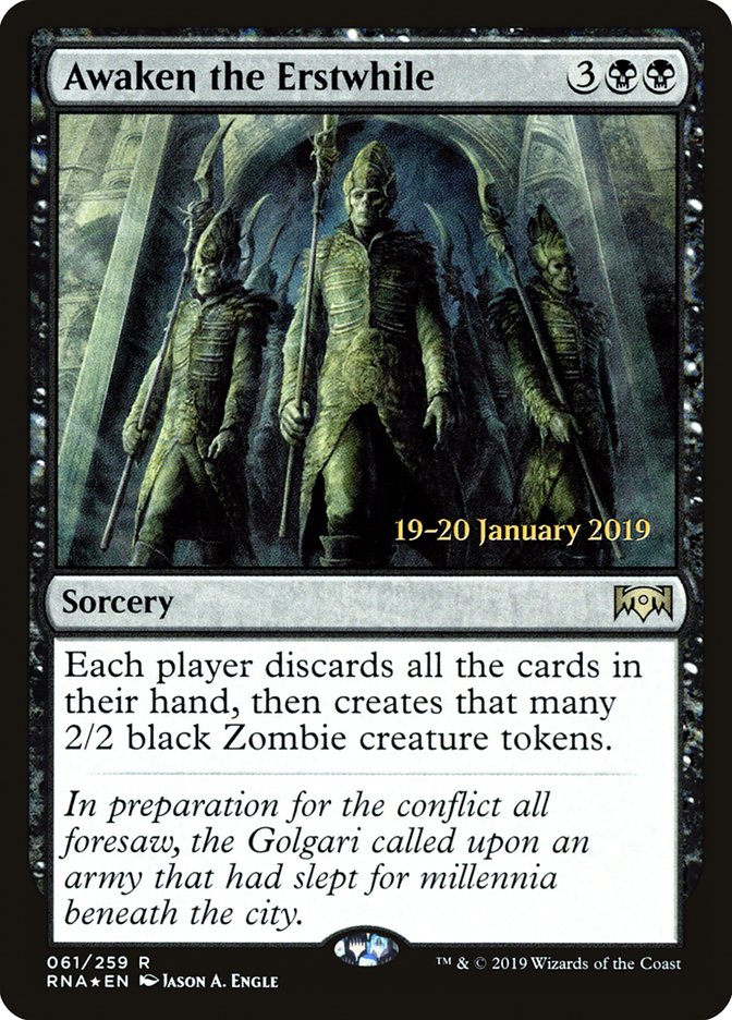 Awaken the Erstwhile [Ravnica Allegiance Prerelease Promos] | Good Games Modbury