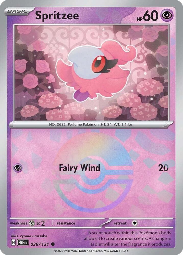 Spritzee (038/131) (Poke Ball Pattern) [Scarlet & Violet: Prismatic Evolutions] | Good Games Modbury