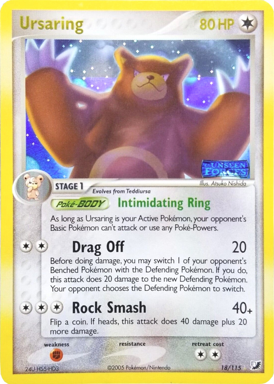 Ursaring (18/115) (Stamped) [EX: Unseen Forces] | Good Games Modbury