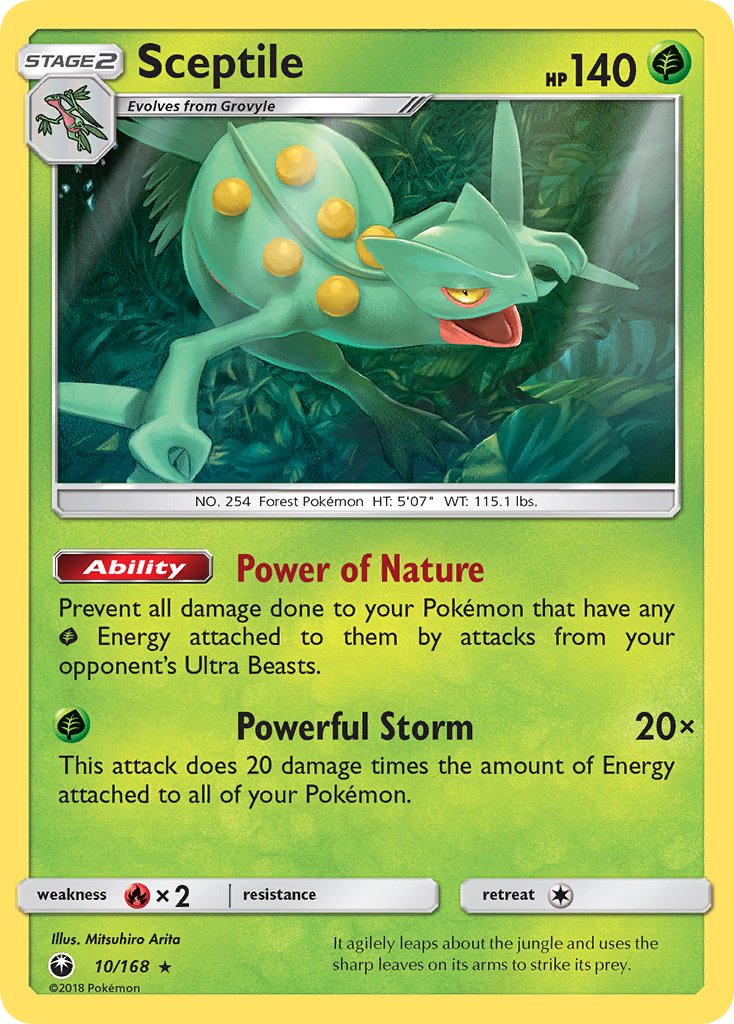 Sceptile (10/168) (Theme Deck Exclusive) [Sun & Moon: Celestial Storm] | Good Games Modbury