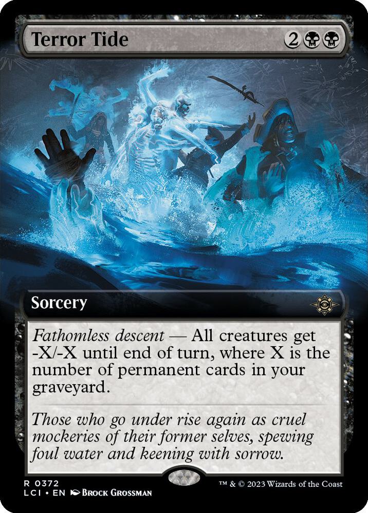 Terror Tide 372/291 (The Lost Caverns of Ixalan)  - Extended Art Foil | Good Games Modbury