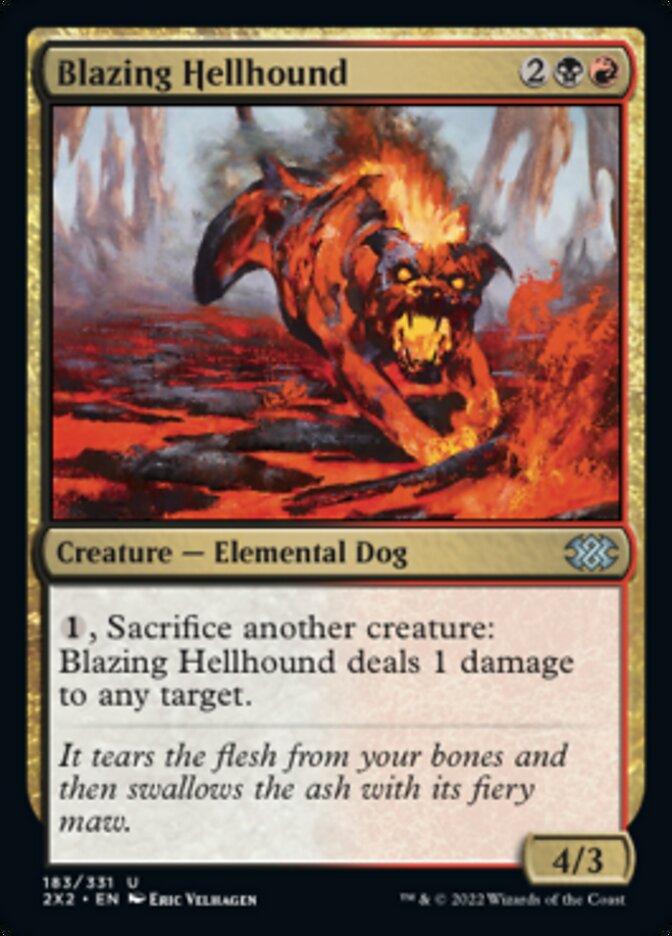 Blazing Hellhound [Double Masters 2022] | Good Games Modbury