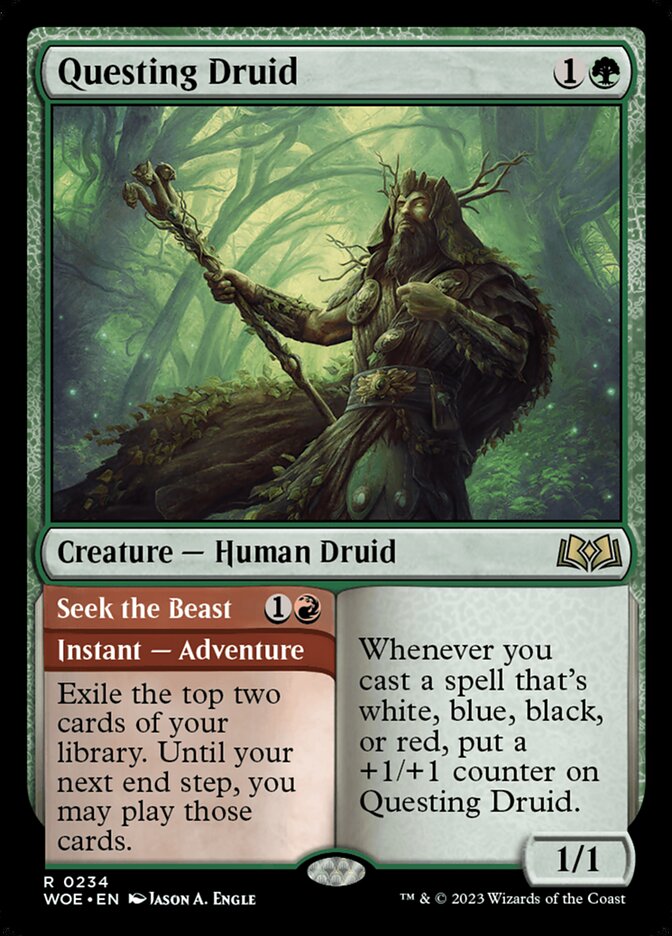 Questing Druid // Seek the Beast 234/276 (Wilds of Eldraine)  | Good Games Modbury