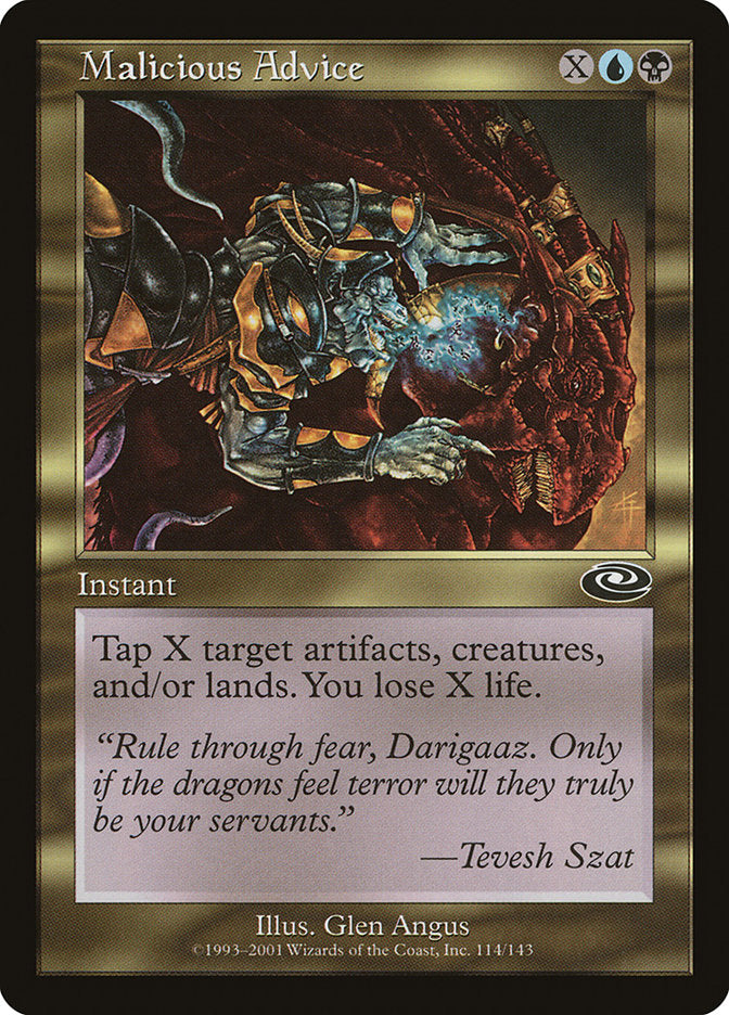 Malicious Advice 114/143 (Planeshift)  - Foil | Good Games Modbury