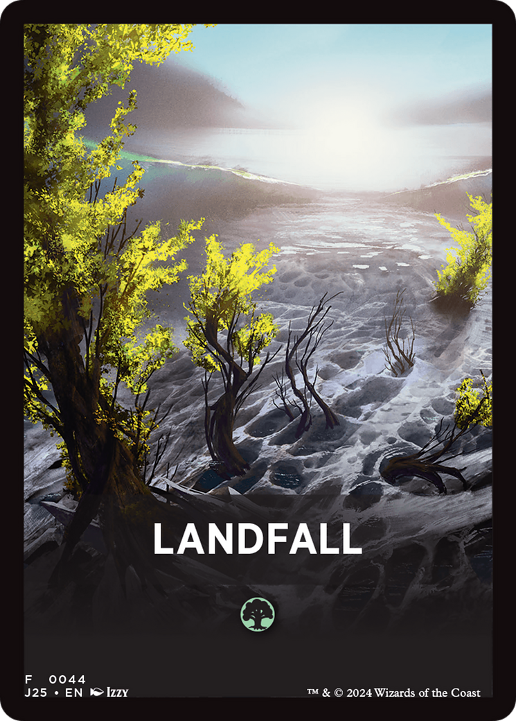 Landfall Theme Card [Foundations Jumpstart Front Cards] | Good Games Modbury