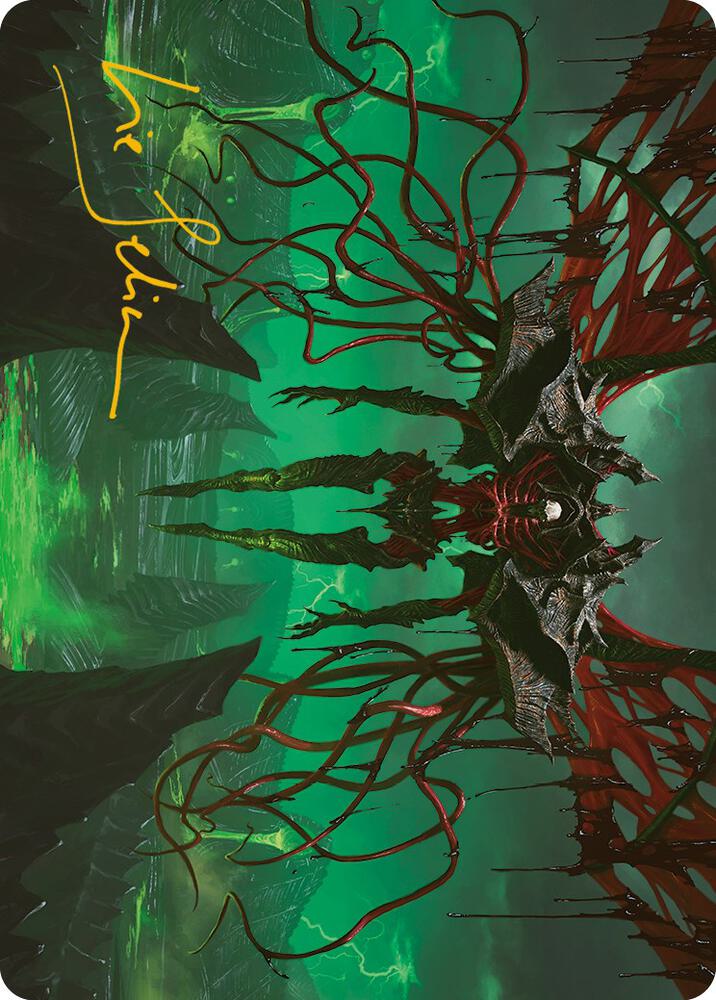 Archfiend of the Dross Art Card Gold Stamped Signature 18 (Art Series: Phyrexia: All Will Be One)  | Good Games Modbury