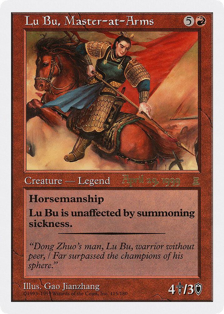 Lu Bu Master at Arms Japan 4 29 99 115a/2 (Prerelease Cards)  | Good Games Modbury