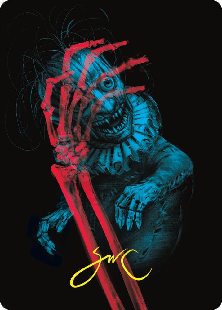 Marvin Murderous Mimic Art Card Gold Stamped Signature 45 (Art Series: Duskmourn: House of Horror)  | Good Games Modbury