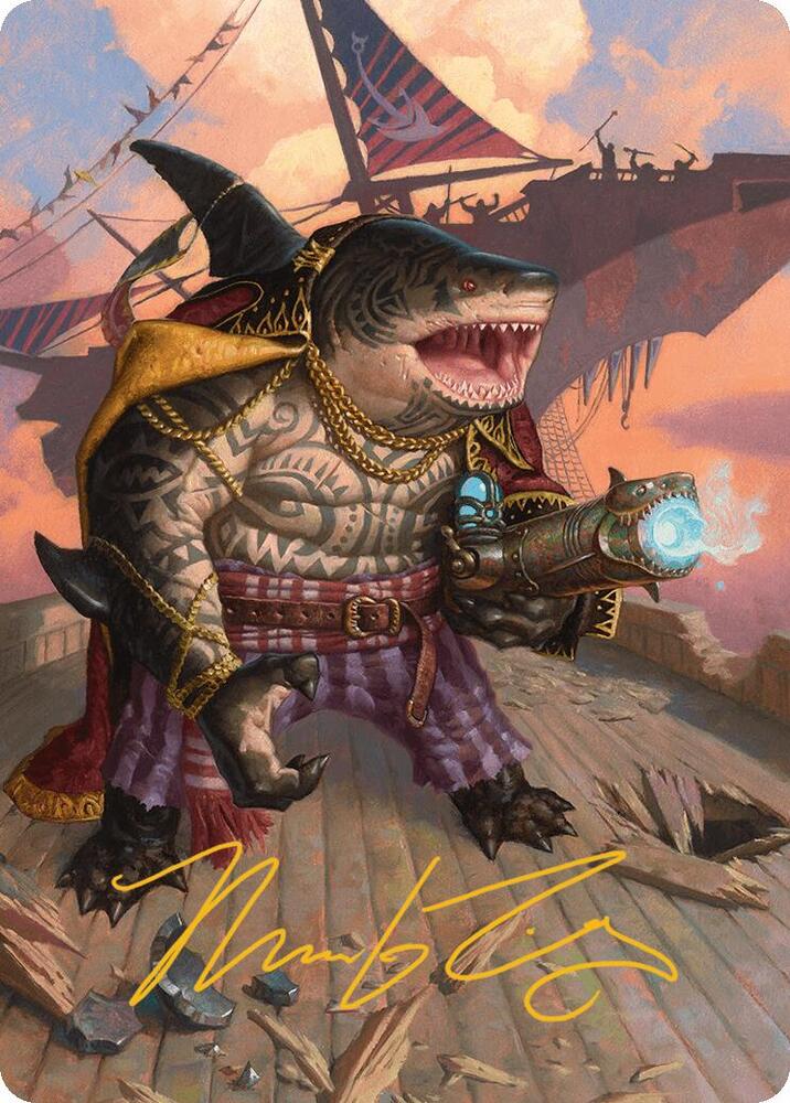 Captain Howler Sea Scourge Art Card 4 54 Gold Stamped Signature 4 (Art Series: Aetherdrift)  | Good Games Modbury