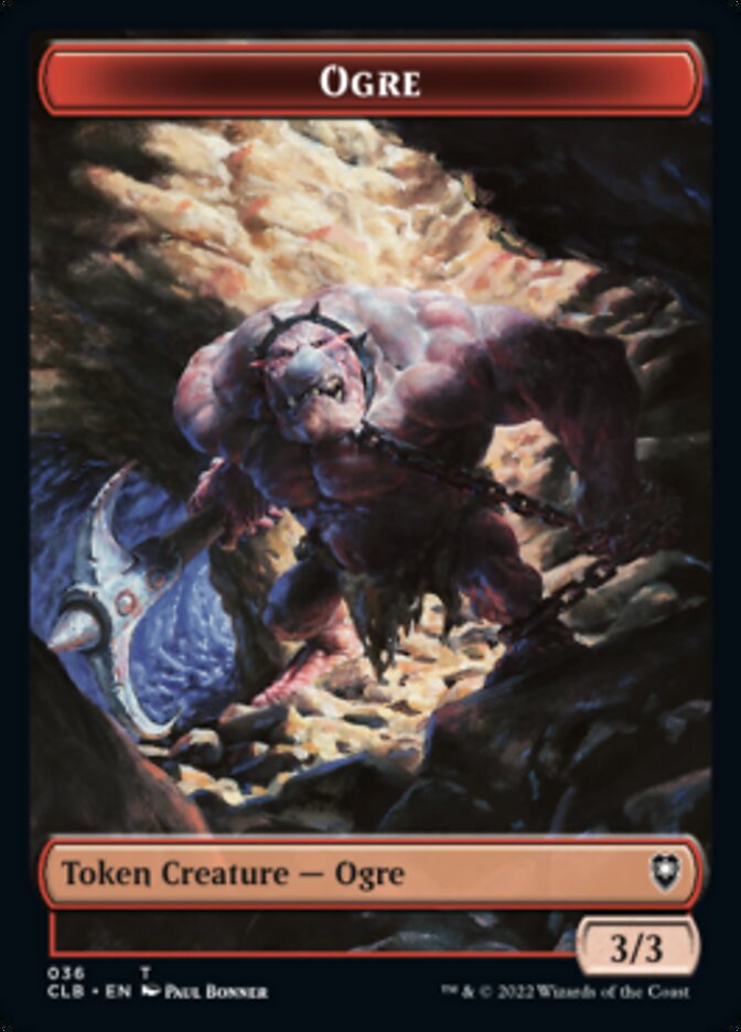 Boar // Ogre Double-Sided Token [Commander Legends: Battle for Baldur's Gate Tokens] | Good Games Modbury