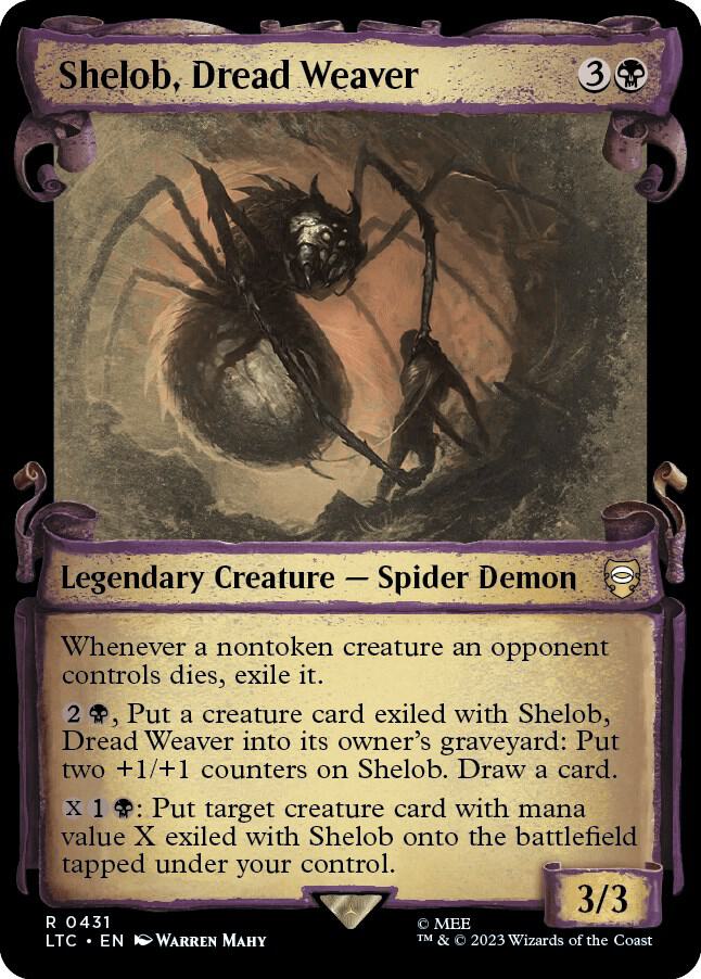 Shelob Dread Weaver Showcase Scrolls 431 (Commander: The Lord of the Rings: Tales of Middle-earth)  - Showcase Scroll | Good Games Modbury