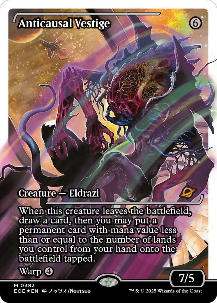 Anticausal Vestige (Showcase) (Fracture Foil) [Edge of Eternities] | Good Games Modbury