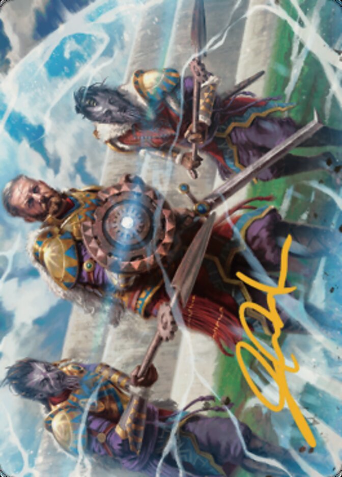 Argivian Phalanx Art Card (Gold-Stamped Signature) [Dominaria United Art Series] | Good Games Modbury