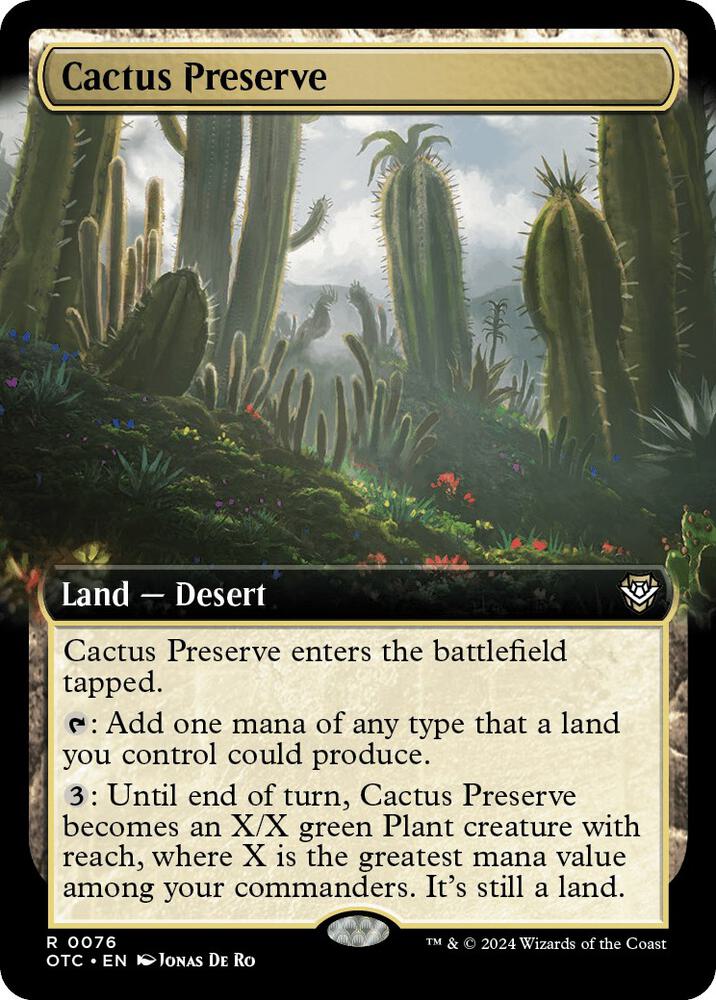 Cactus Preserve 76/342 (Commander: Outlaws of Thunder Junction)  - Extended Art | Good Games Modbury