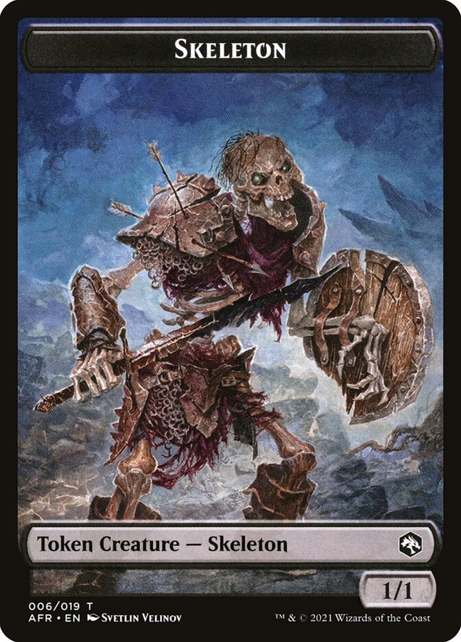 Illusion // Skeleton Double-Sided Token [Dungeons & Dragons: Adventures in the Forgotten Realms Commander Tokens] | Good Games Modbury