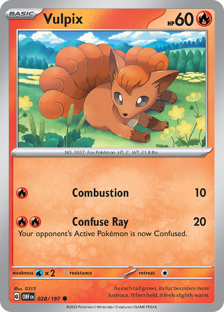 Vulpix (028/197) [Scarlet & Violet: Obsidian Flames] | Good Games Modbury