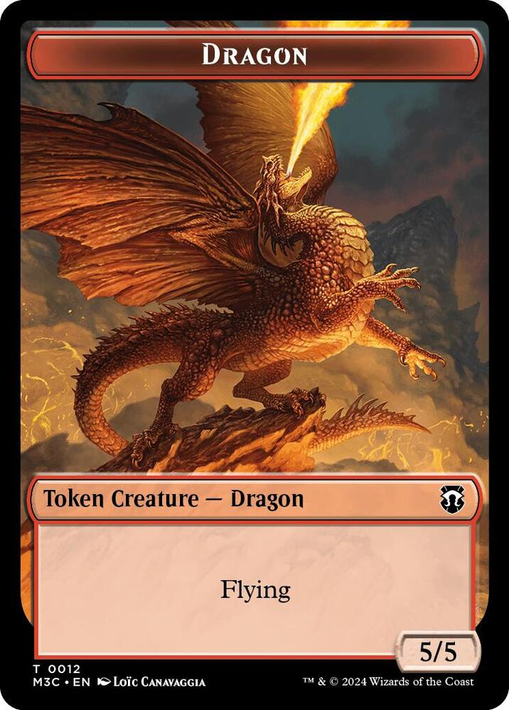 Dragon Treasure Double Sided Token 12 // 34 (Commander: Modern Horizons 3)  - Ripple Foil | Good Games Modbury