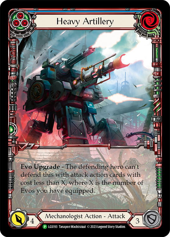 Heavy Artillery (Blue) [LGS193] (Promo)  Rainbow Foil | Good Games Modbury