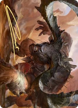 Moraug Fury of Akoum Art Card Gold Stamped Signature 66 (Art Series: Zendikar Rising)  | Good Games Modbury