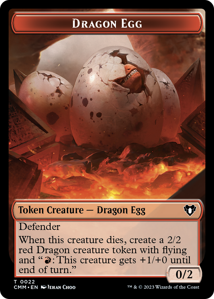 Dragon Egg Token [Commander Masters Tokens] | Good Games Modbury