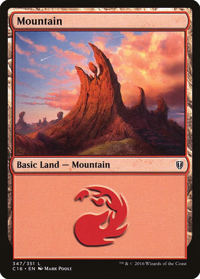 Mountain 347/351 (Commander 2016)  | Good Games Modbury