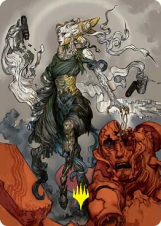 Tamiyo Compleated Sage Art Card Gold Stamped Signature 76 (Art Series: Kamigawa: Neon Dynasty)  | Good Games Modbury