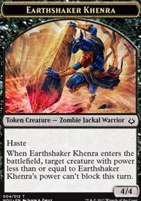 Earthshaker Khenra // Zombie Double-Sided Token [Hour of Devastation Tokens] | Good Games Modbury
