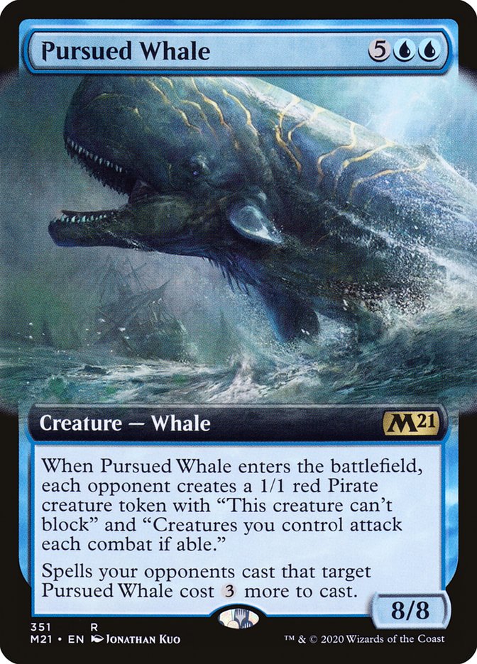 Pursued Whale (Extended Art) [Core Set 2021] | Good Games Modbury